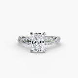 BW James Jewelers setting The Twisted Pavé Solitaire