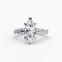 BW James Jewelers setting The Twisted Pavé Solitaire