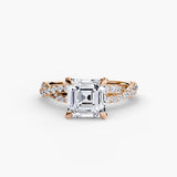 BW James Jewelers setting The Twisted Pavé Solitaire
