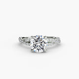 BW James Jewelers setting The Twisted Pavé Solitaire