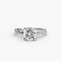 BW James Jewelers setting The Twisted Pavé Solitaire