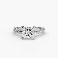BW James Jewelers setting The Twisted Pavé Solitaire