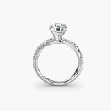 BW James Jewelers setting The Twisted Pavé Solitaire