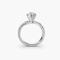 BW James Jewelers setting The Twisted Pavé Solitaire