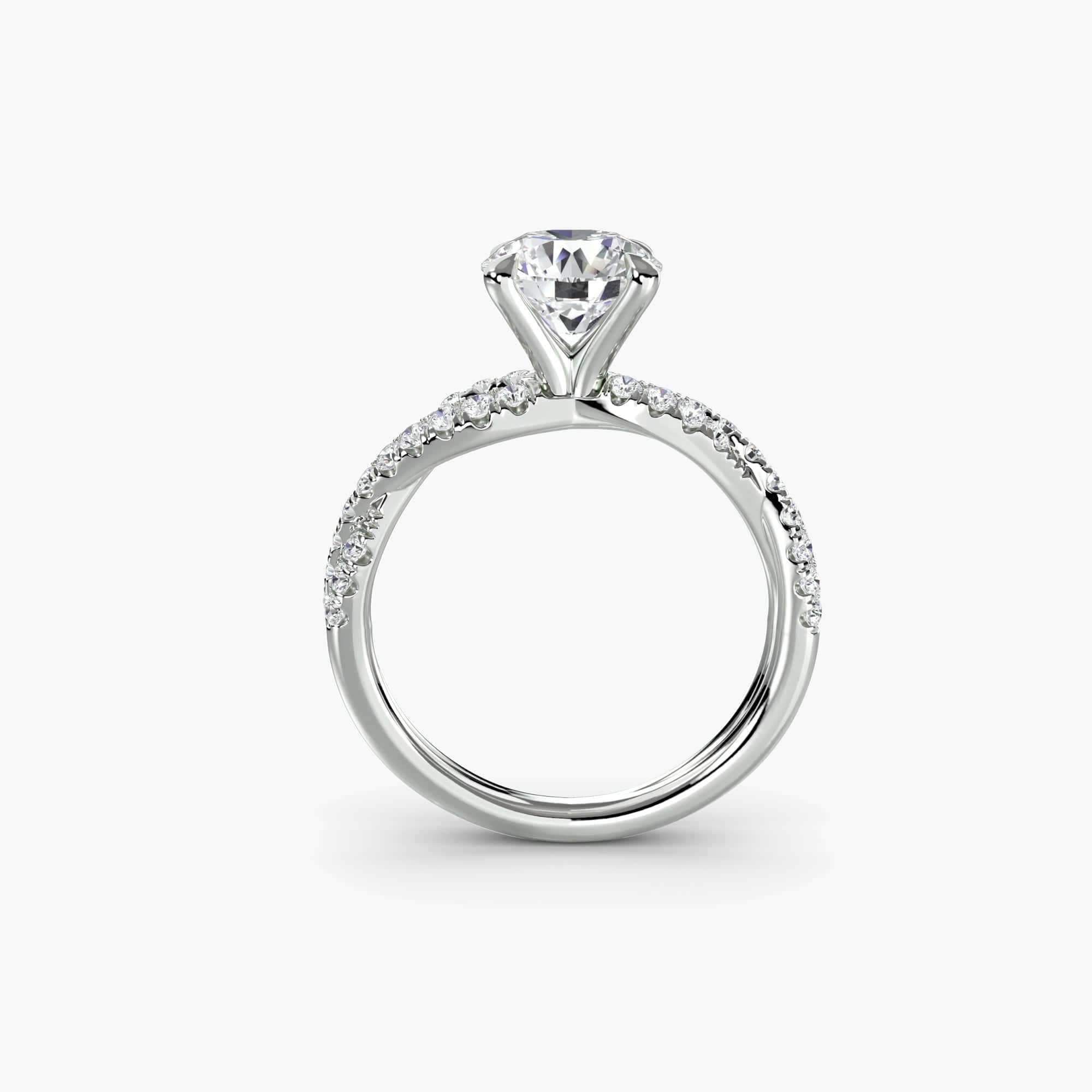 BW James Jewelers setting The Twisted Pavé Solitaire