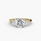 BW James Jewelers setting Three-Stone Ring (Baguette Side Stones)