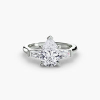 BW James Jewelers setting Three-Stone Ring (Baguette Side Stones)