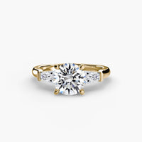 BW James Jewelers setting Three-Stone Ring (Baguette Side Stones)