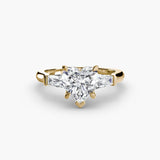 BW James Jewelers setting Three-Stone Ring (Baguette Side Stones)