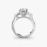 BW James Jewelers setting Three-Stone Ring (Baguette Side Stones) 2