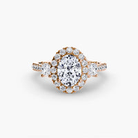 BW James Jewelers setting Three-Stone Ring with Halo 2