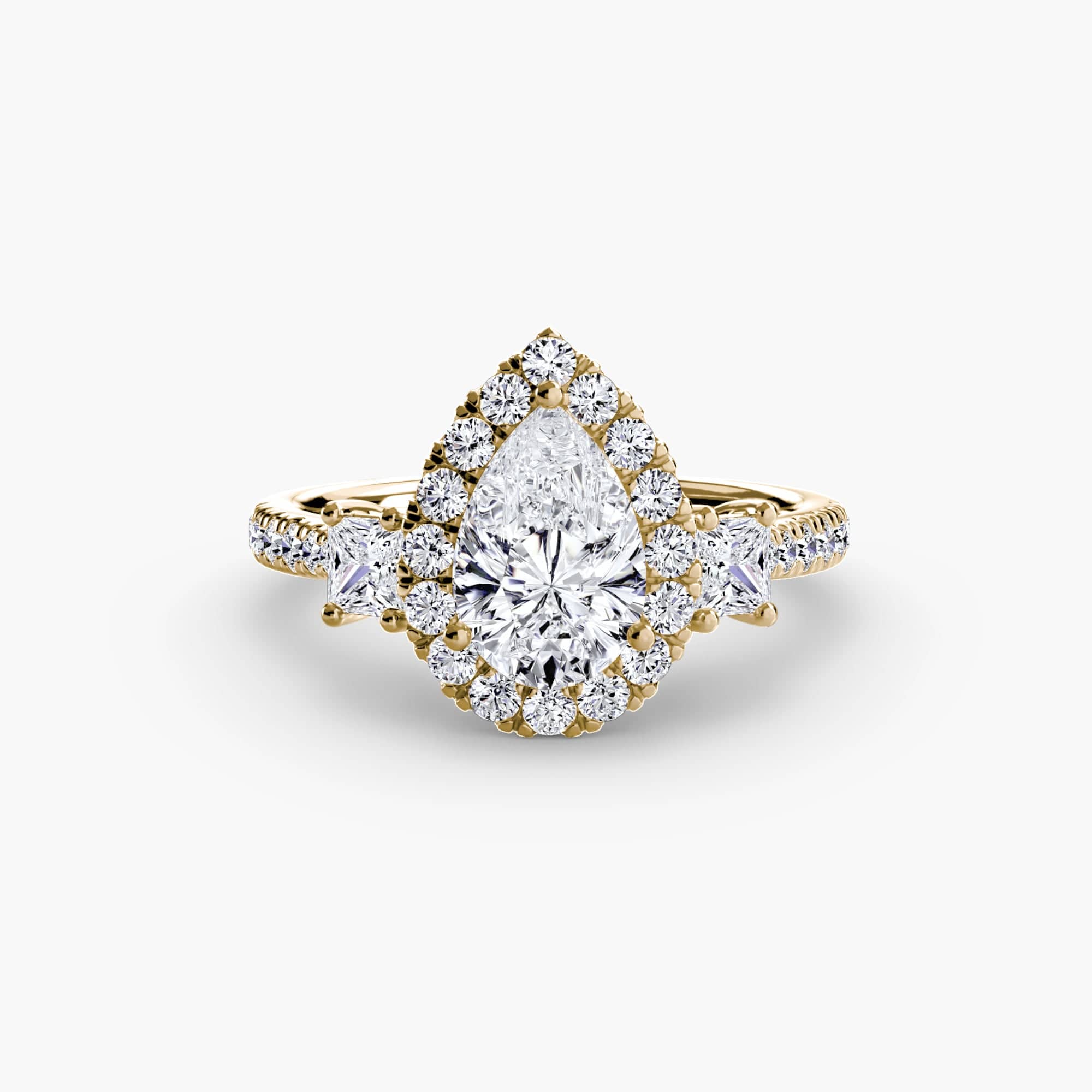BW James Jewelers setting Three-Stone Ring with Halo 2