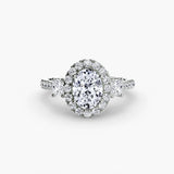BW James Jewelers setting Three-Stone Ring with Halo 2