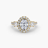 BW James Jewelers setting Three-Stone Ring with Halo 2