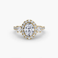 BW James Jewelers setting Three-Stone Ring with Halo 2