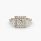 BW James Jewelers setting Three-Stone Ring with Halo 2