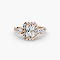 BW James Jewelers setting Three-Stone Ring with Halo 2