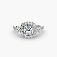BW James Jewelers setting Three-Stone Ring with Halo 2