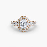 BW James Jewelers setting Three-Stone Ring with Halo 2