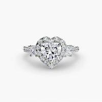 BW James Jewelers setting Three-Stone Ring with Halo 2
