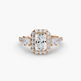 BW James Jewelers setting Three-Stone Ring with Halo 2