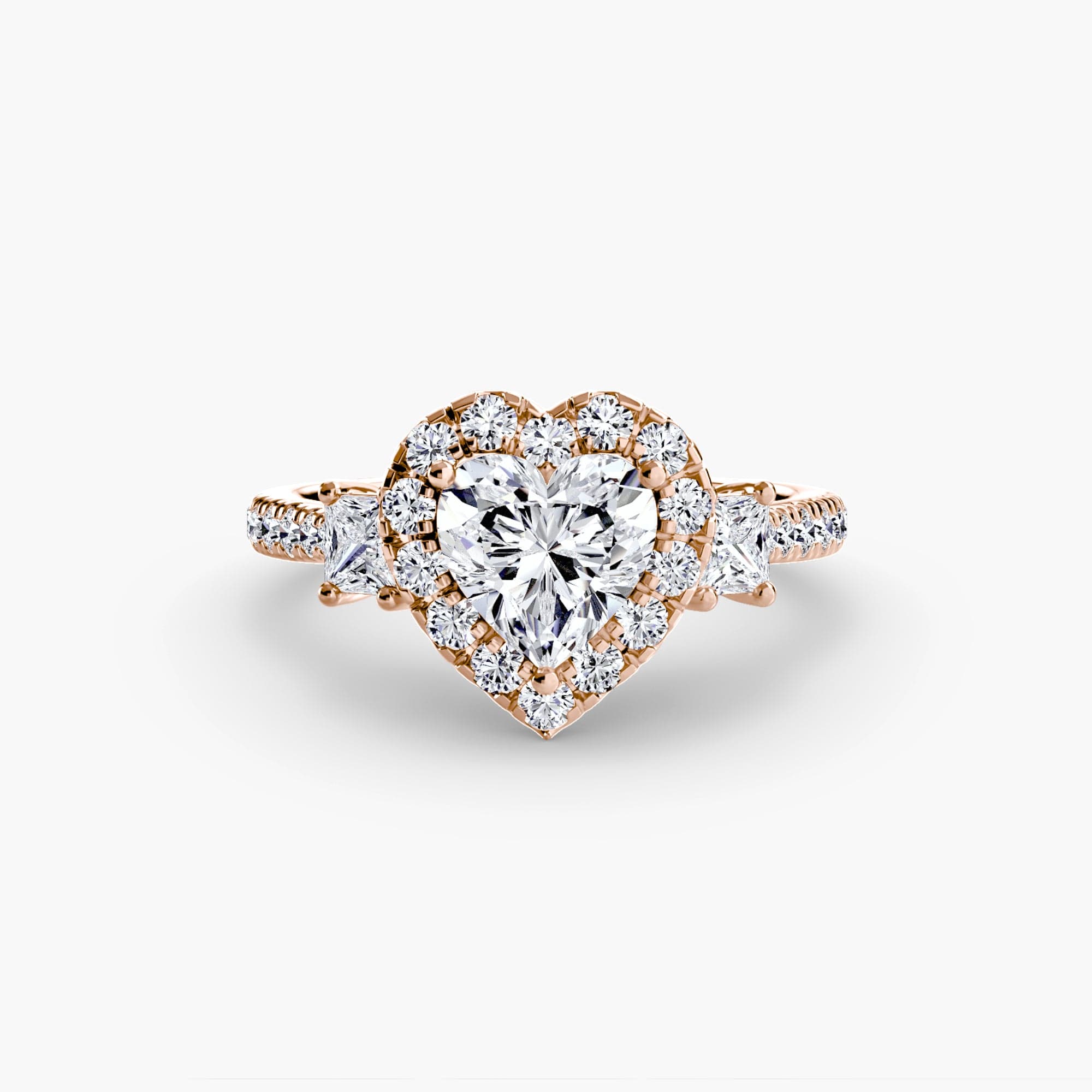BW James Jewelers setting Three-Stone Ring with Halo 2