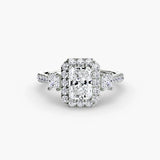 BW James Jewelers setting Three-Stone Ring with Halo 2