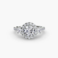 BW James Jewelers setting Three-Stone Ring with Halo 2