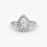 BW James Jewelers setting Three-Stone Ring with Halo 2