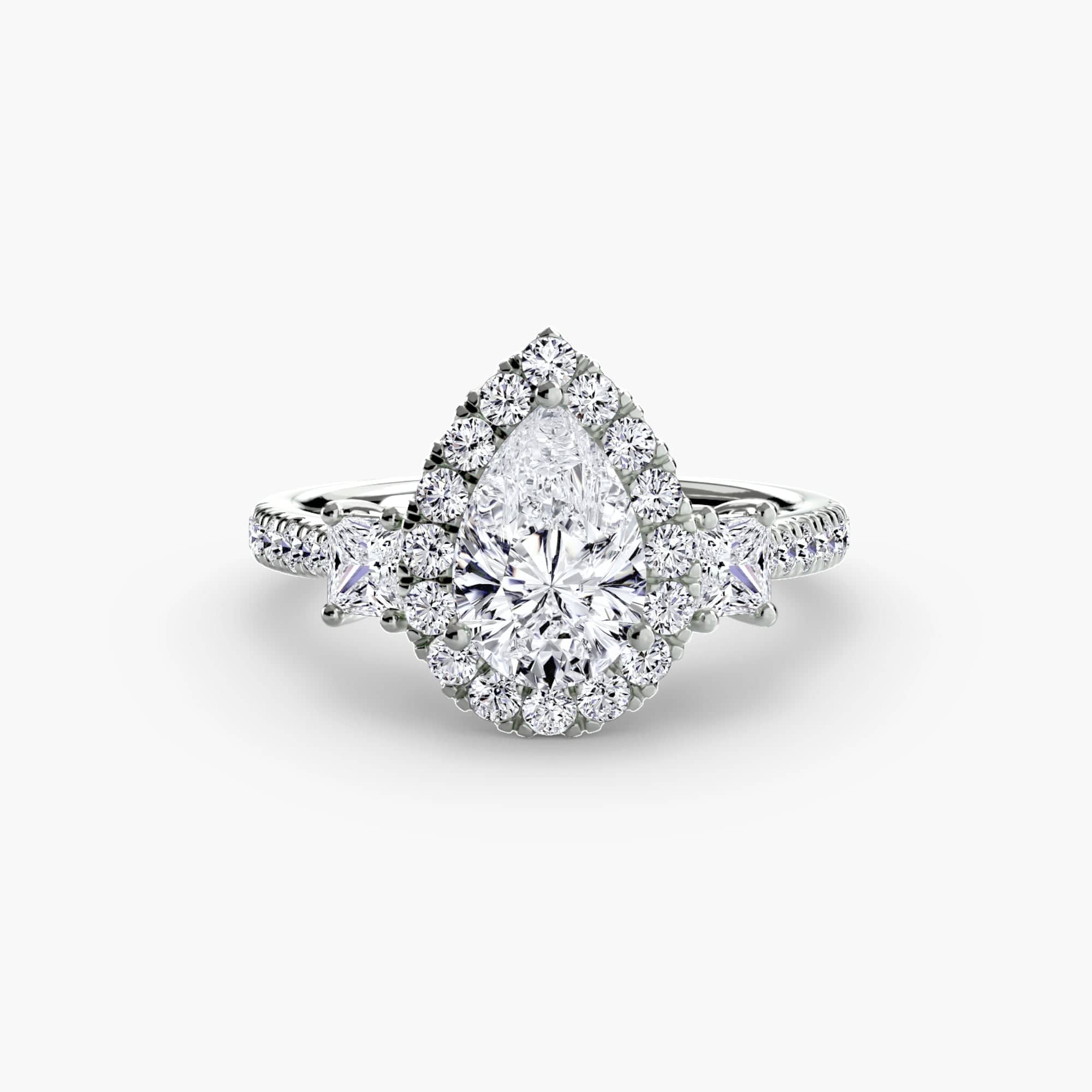 BW James Jewelers setting Three-Stone Ring with Halo 2