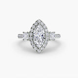 BW James Jewelers setting Three-Stone Ring with Halo 2