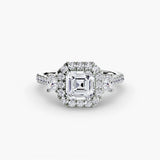 BW James Jewelers setting Three-Stone Ring with Halo 2