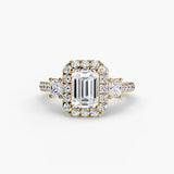 BW James Jewelers setting Three-Stone Ring with Halo 2