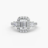 BW James Jewelers setting Three-Stone Ring with Halo 2