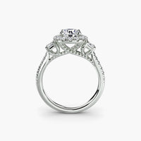 BW James Jewelers setting Three-Stone Ring with Halo 2