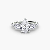 BW James Jewelers setting Three-Stone Ring with Pavé Band 4