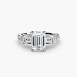 BW James Jewelers setting Three-Stone Ring with Pavé Band 4