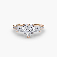 BW James Jewelers setting Three-Stone Ring with Pavé Band 4