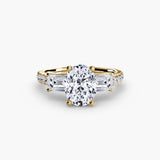 BW James Jewelers setting Three-Stone Ring with Pavé Band 4