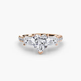 BW James Jewelers setting Three-Stone Ring with Pavé Band 4