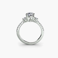 BW James Jewelers setting Three-Stone Ring with Pavé Band 5