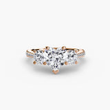 BW James Jewelers setting Three-Stone with Pavé Band
