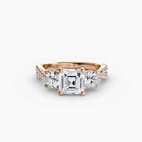 BW James Jewelers setting Three-Stone with Pavé Band 2