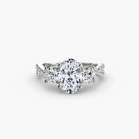 BW James Jewelers setting Three-Stone with Pavé Band 2