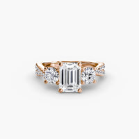 BW James Jewelers setting Three-Stone with Pavé Band 2