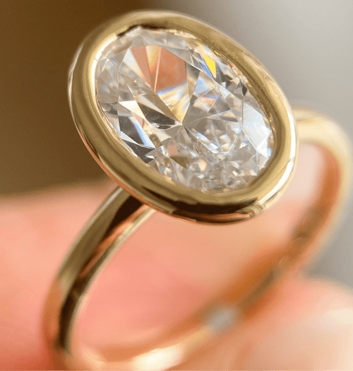 High-Polished Bezel Signature Collection Ring - Lab Diamond Engagement Rings
