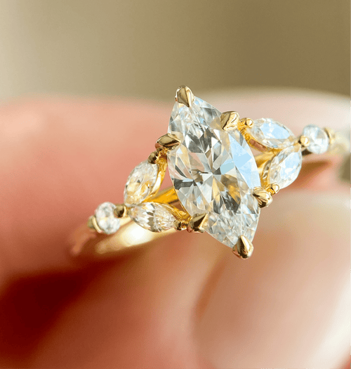Signature Floral Marquise & Round - Lab Diamond Engagement Rings