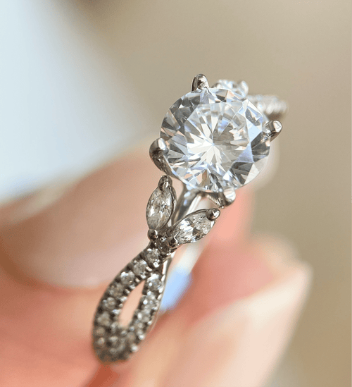 Signature Floral Split Ring - Lab Diamond Engagement Rings