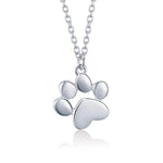 BW James Jewelers SILVER COLOR BAMOER Genuine 925 Sterling Silver Cute Animal Footprints Dog Cat Footprints Paw Necklaces Pendants Women Silver Jewelry SCN275