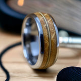 BW James Jewelers “The Guitar Player” Tungsten Ring With Reclaimed Whiskey Barrel And Guitar String